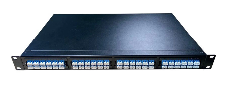 High Density Fiber Optic Patch Panel 1u 96 Core 24 Port Om3 LC Connector to MPO Fiber Patch Panel