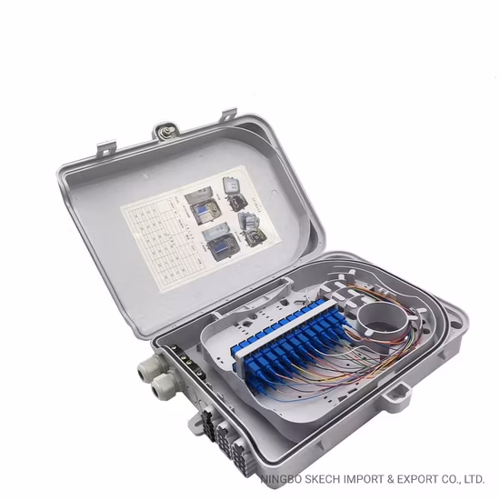 光ファイバー配電ボックス 24 コア FTTH スプリッター用光ファイバー端子箱 1: 16/2: 8 壁取り付けファイバーボックス 24 ポート出口ファイバー