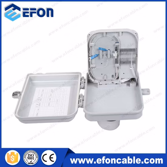 1X8 1X16 PLC スプリッタ FTTH 10 ペア光ファイバ接続端子ボックス (FDB)